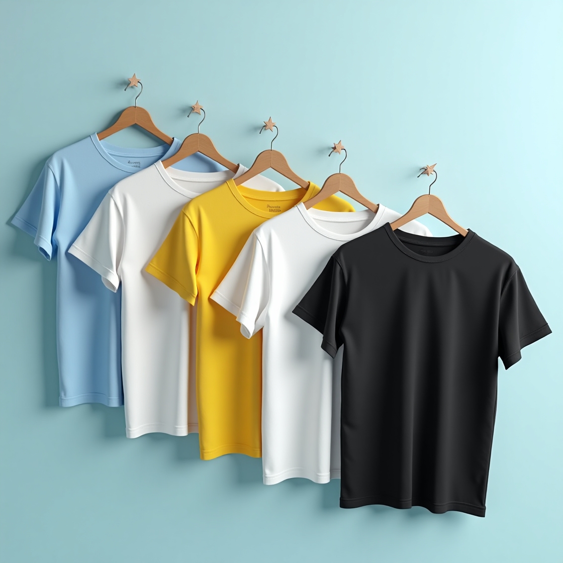 Hanged T shirts